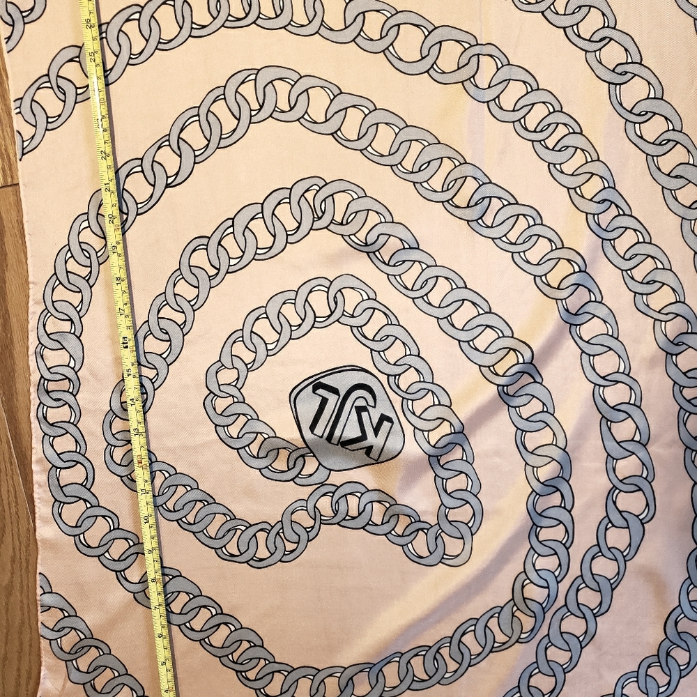 Vintage Kenneth Jay Lane silk scarf 30"